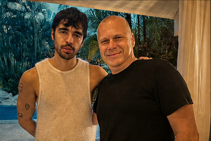 Gabriel Insini with an electronic music artist
