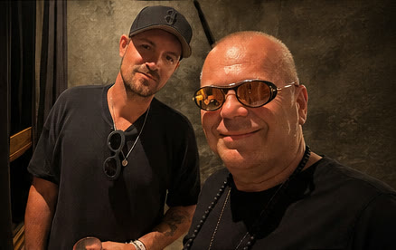 Gabriel Insini in the studio with a fellow artist