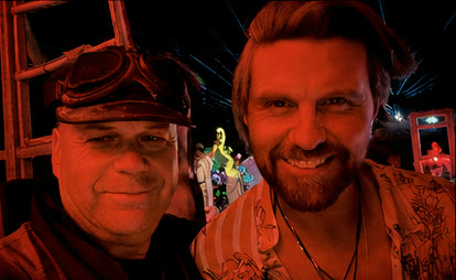 Gabriel Insini at a festival at night