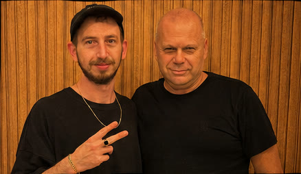 Gabriel Insini with a friend after a set